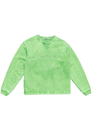 Acne Studios studded-logo sweatshirt - Green