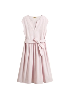 Woolrich belted cotton-poplin midi dress - Pink