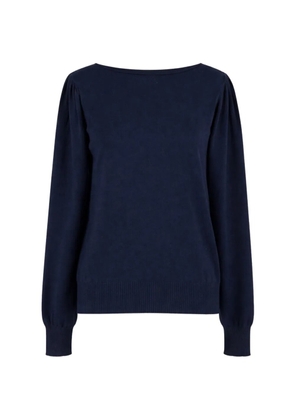 TWINSET cut-out gathered-shoulder sweater - Blue