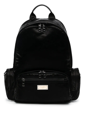 Dolce & Gabbana logo-plaque backpack - Black