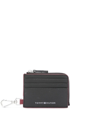 Tommy Hilfiger logo-print zipped leather wallet - Black