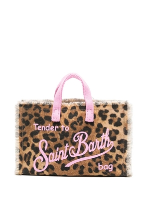 MC2 Saint Barth leopard-print phone bag - Brown