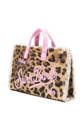 MC2 Saint Barth leopard-print phone bag - Brown