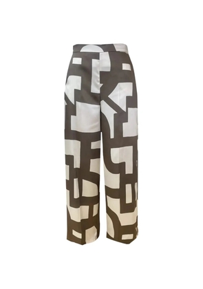 Marella geometric-print palazzo pants - Grey