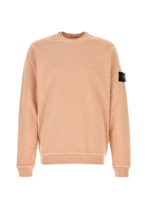Stone Island logo-patch old effect sweater - Orange