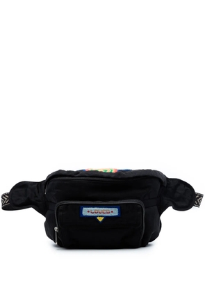 Gucci Pre-Owned 2016-2025 Nylon 80s Patch Convertible Belt Bag satchel - Black