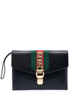 Gucci Pre-Owned 2016-2026 Leather Sylvie clutch bag - Black