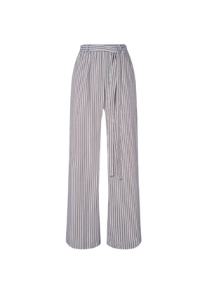 La Piscine striped tie-waist trousers - Purple