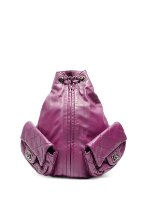 CHANEL Pre-Owned 2012-2013 quilted chain-link backpack - Purple