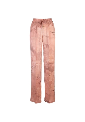 Kiton floral-print drawstring trousers - Pink