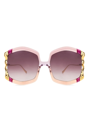 ANNA-KARIN KARLSSON La Vie En Rose geometric-frame sunglasses - Pink