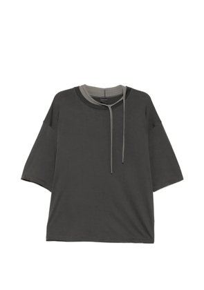 The Viridi-Anne layered-neck T-shirt - Grey