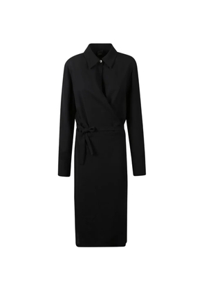PINKO tie-waist wrap midi dress - Black