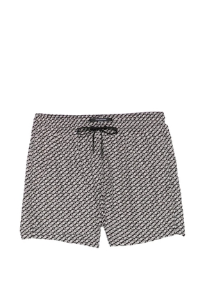 Tagliatore Honolulu geometric-print swim shorts - Black