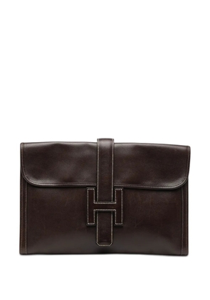 Hermès Pre-Owned 2005 Evergrain Jige PM clutch bag - Brown