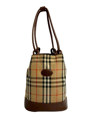 Burberry Pre-Owned 20th Century Haymarket Check Canvas bucket bag - Neutrals