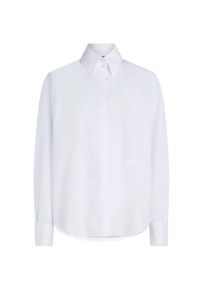 Karl Lagerfeld volume-sleeve poplin shirt - White