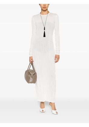 TOTEME crinkled long-sleeves maxi dress - White