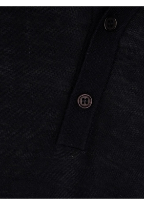 PAOLO RAGAZZINI fine-knit polo shirt - Blue