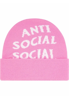 Anti Social Social Club Jaccardo knitted beanie hat - Pink