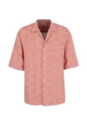 Vincenzo Di Ruggiero floral-jacquard short-sleeve shirt - Pink