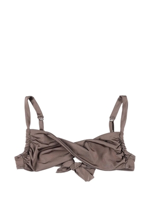 BELAMER Zoe crossover bikini top - Brown