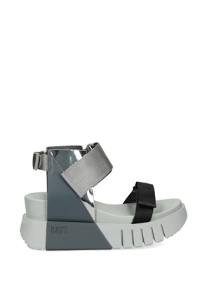 United Nude Delta Run metallic touch-strap sandals - Grey