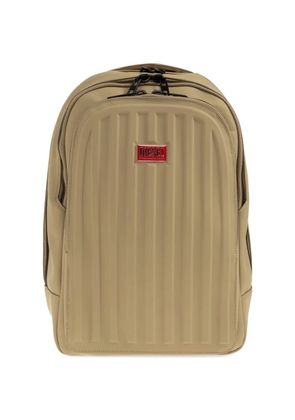Diesel ribbed logo-plaque backpack - Neutrals
