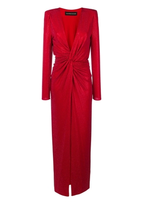 Alexandre Vauthier draped sequin dress - Red