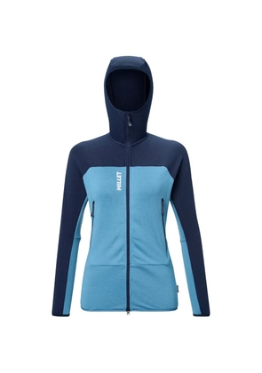 Pascal Millet waffle-knit panelled hooded jacket - Blue