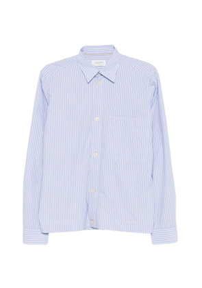 Tintoria Mattei striped-pattern elasticated-hem shirt - Blue