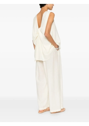 Eleh drawstring wide-leg trousers - Neutrals