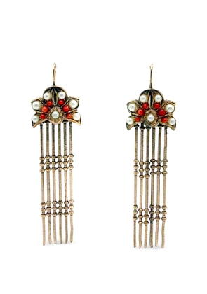 Jennifer Gibson Jewellery 1970s victorian tassel earrings - Gold