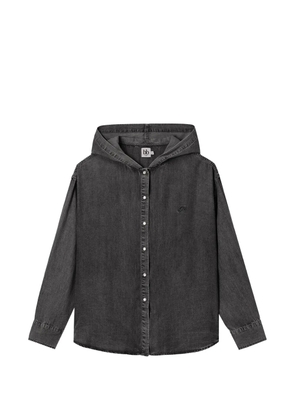 b+ab hooded denim shirt - Grey