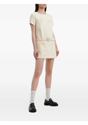 b+ab tweed-details mini dress - Neutrals