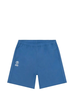 AAPE BY *A BATHING APE® logo-print drawstring shorts - Blue