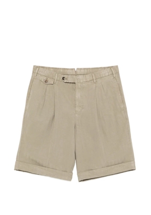 PT Torino pleated turn-up shorts - Neutrals