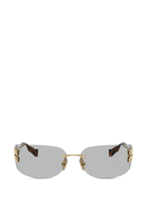Miu Miu Eyewear logo-detail sunglasses - Gold
