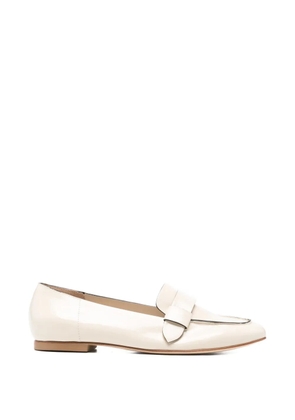 Anna F. patent-finish almond-toe loafers - Neutrals