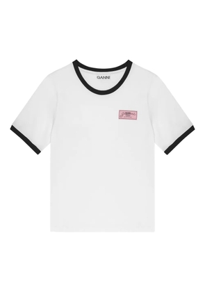 GANNI logo-detail T-shirt - White