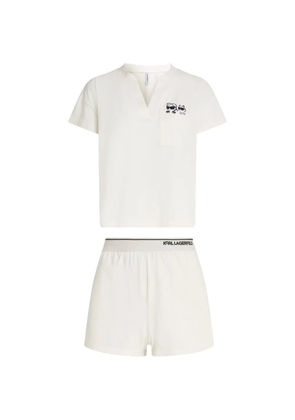 Karl Lagerfeld Ikon cotton pajamas - Neutrals