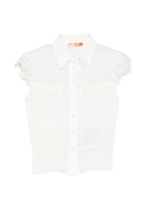 Ermanno Scervino lace-trim blouse - White