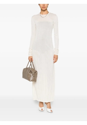 TOTEME crinkled long-sleeves midi dress - Neutrals