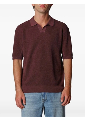 Roberto Collina waffle-knit polo shirt - Red