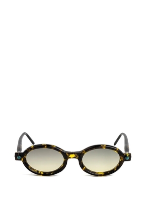 Kuboraum P6 oval-frame sunglasses - Brown
