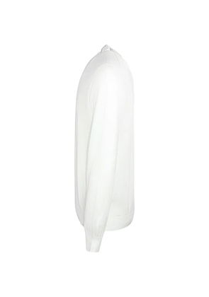 Fedeli long-sleeve crew neck sweater - White