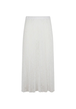 Ermanno Scervino pleated lace skirt - White