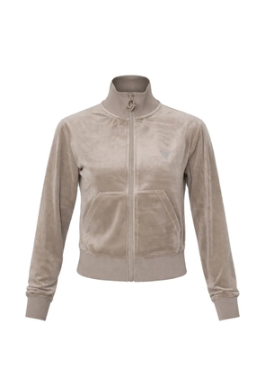 GUESS USA zip-fastening velvet jacket - Neutrals