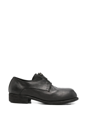 Guidi zip derby shoes - Black