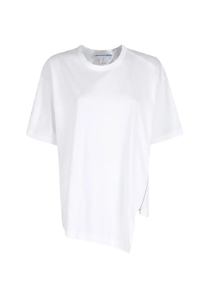 Comme Des Garçons Shirt asymmetric zip-detail T-shirt - White